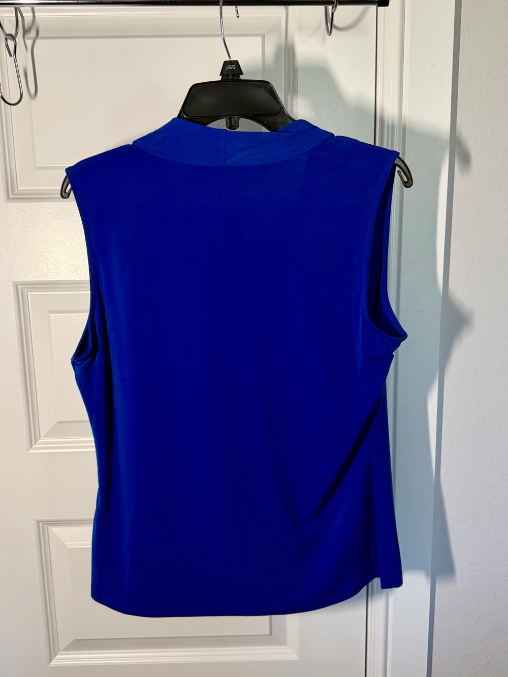 Calvin Klein Sleeveless V-Neck Camisole in Cobalt Blue - Picture 3 of 3